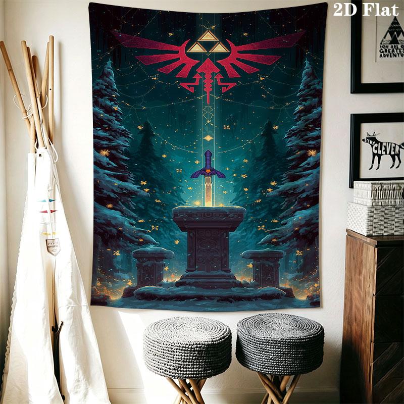 Fantasy Games Wall Hanging Printed Fabric Blanket Decorative Tapestries for Bedroom Living Room Home Decor