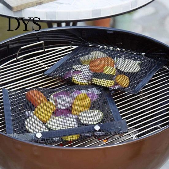 BBQ Mesh Bag Grill Non-stick Reusable Outdoor Heat-Resistant 500 Degrees Fahrenheit Grilling Accessories for Vegetables Meats Gas Charcoal Smokers