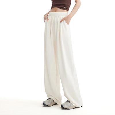 Relaxed Fit Wide-Leg Casual Trousers