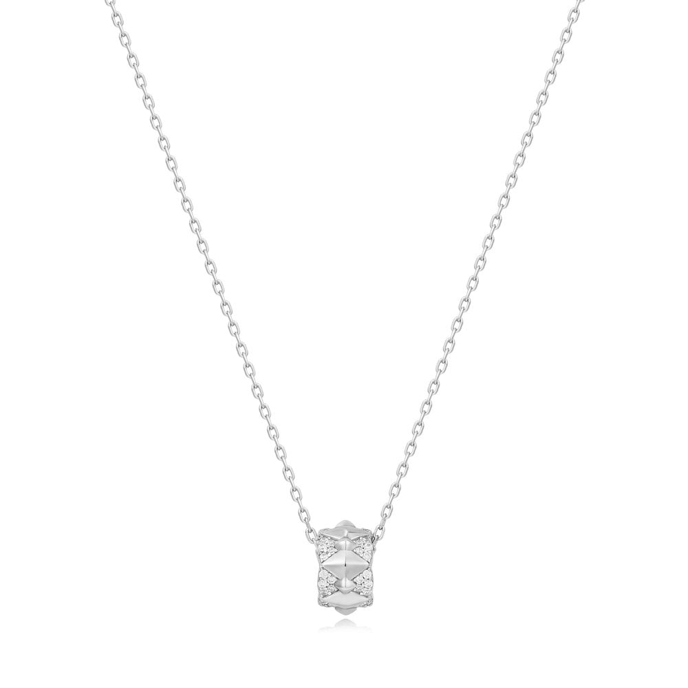 Geometric Sparkle 925 Silver Necklace N053-02H