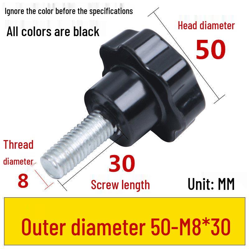 Star-Shaped Bakelite Hand-Tightening Screw Handle (M4-M10)