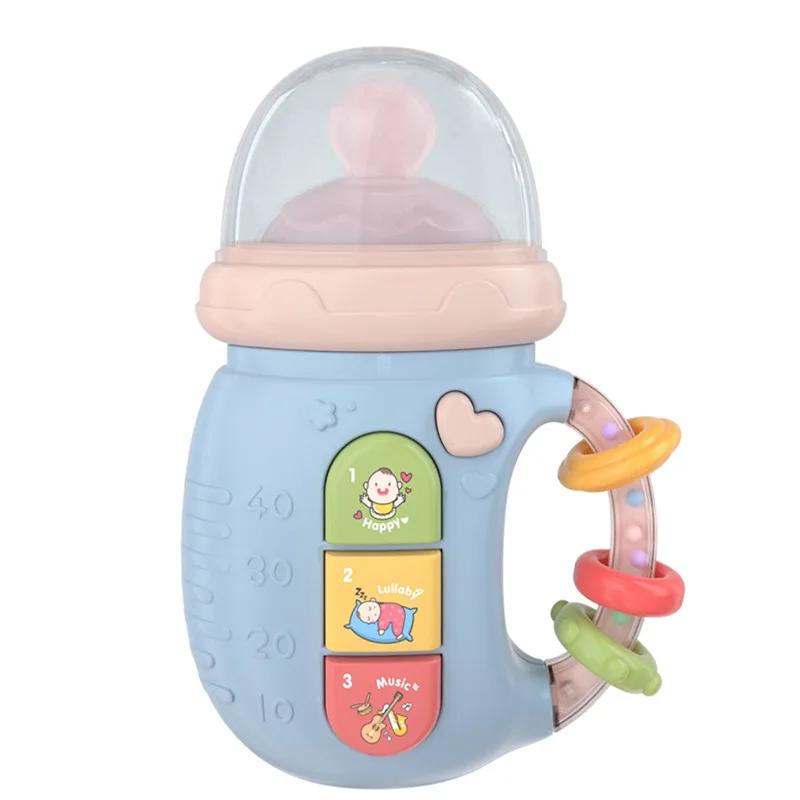 Baby Educational Voice Bottle Electric Toy Newborn Light Music Electric Comfort Bottle Ring Bell English Early Education Bottle