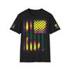 Colorful American Flag Unisex Softstyle T-Shirt Pride Shirt Summer Tee Casual Unisex T-Shirt