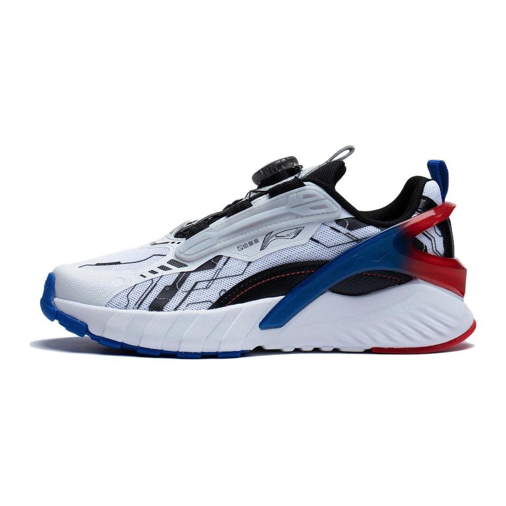 Li Ning Childrens Super Dimension 1.5 Non-Slip Shock Absorbing Wear-Resistant Casual Shoes Kids Casual Shoes White Black Blue YKCT056-3