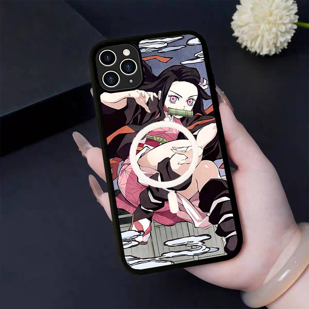 Demon Slayer Kamado Nezuko For Magesafe Magnetic Wireless Phone Case For IPhone 17 Pro Max Air 13 12 Mini 16 15 14 11