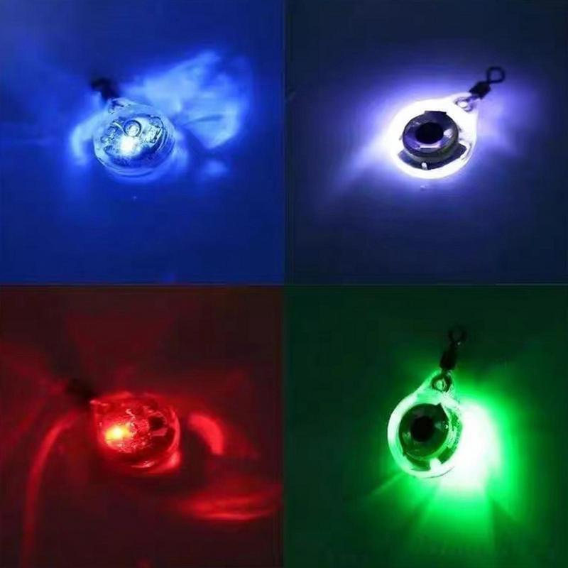 LED Fishing Lures Glow In Dark Fishing Beads Stopper Underwater Flasher Lights Glow In Dark Mini Underwater Flasher Lights