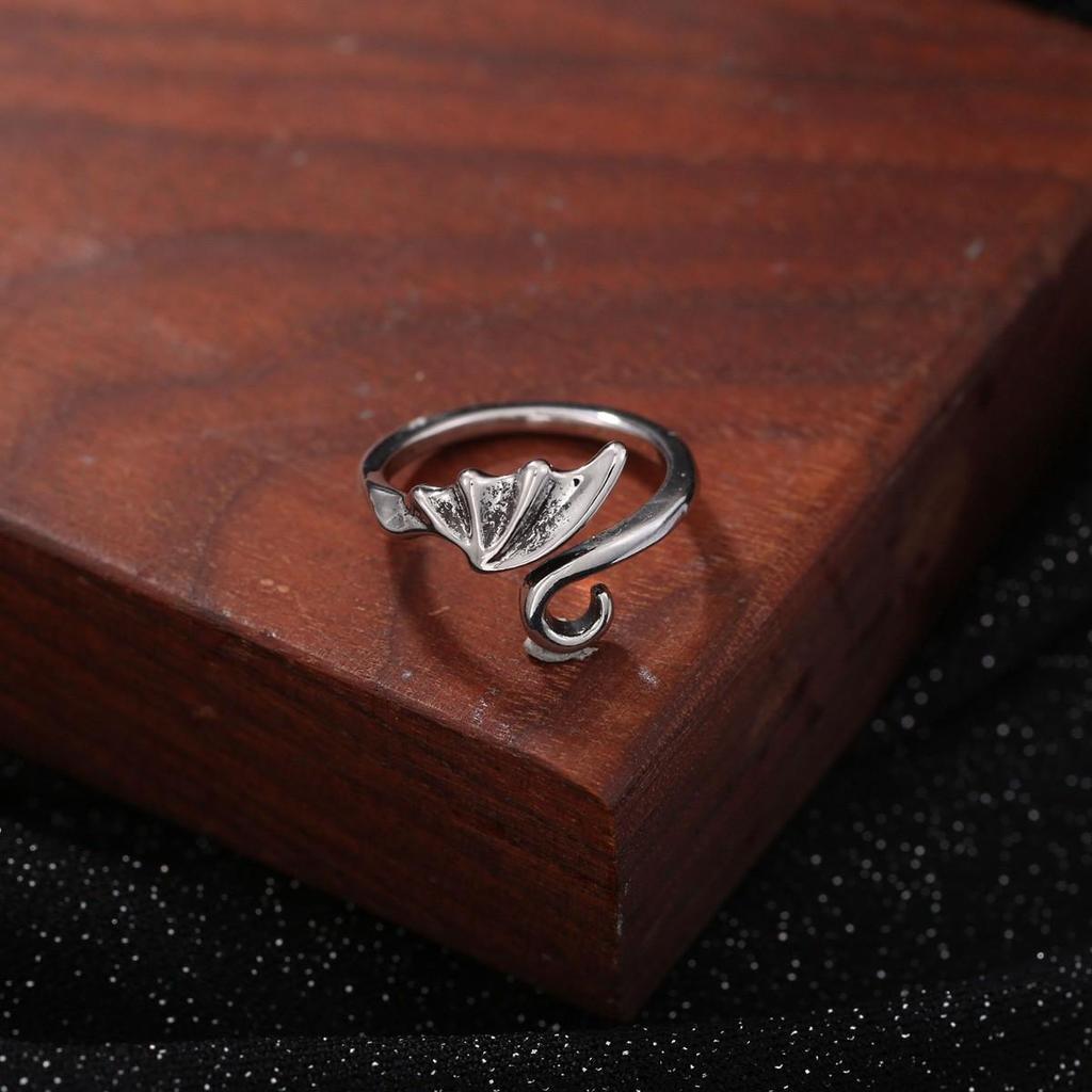 Anello Gatto Geometrico Europeo & Americano, Design Aperto Regolabile, Ornamento Animale Lavorato a Maglia per Dita.
