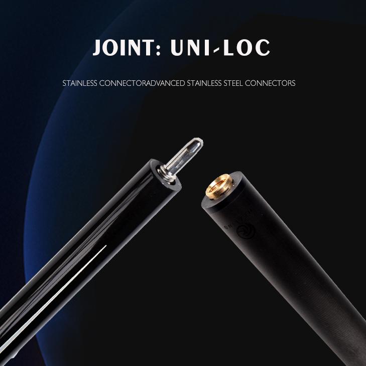 OKHEALING Pool Cue Carbon Fiber Billiards Sticks 12.9mm Tip Uni-loc Joint 147cm/58inch Length 19~21oz Weight