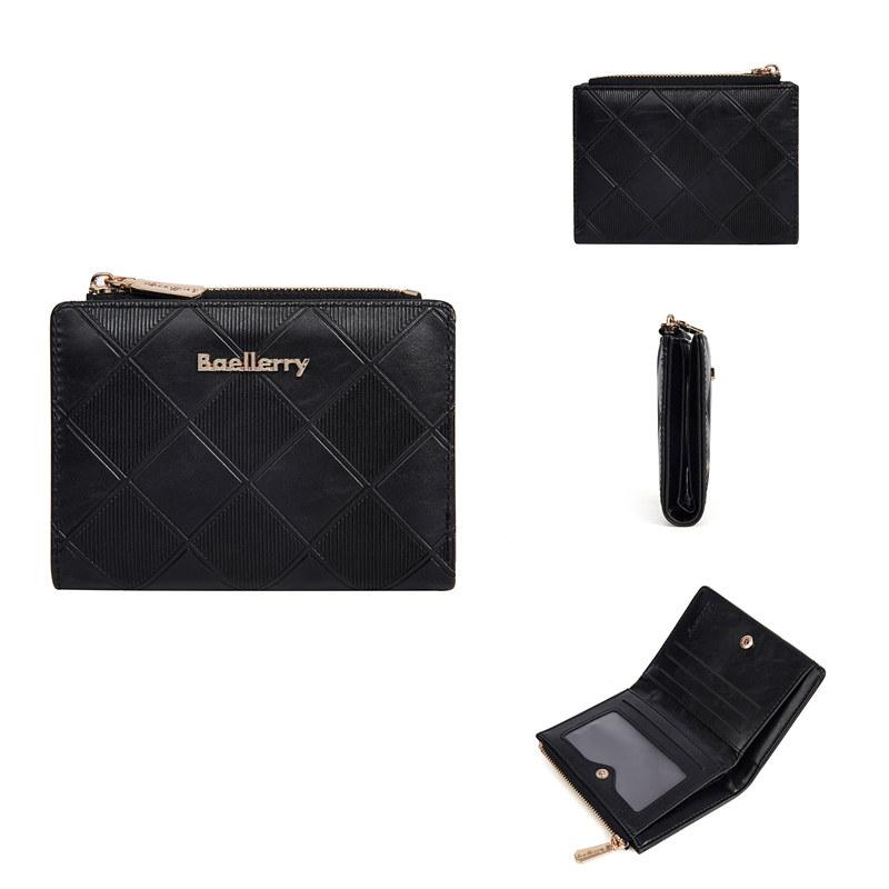 Baellerry Kvinner korte bifold lommebøker kunstskinn mynt veske Mini pengevesker