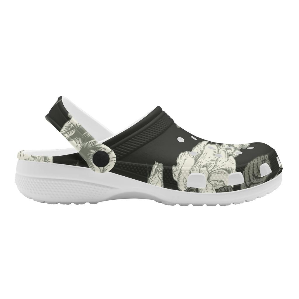 Bright Printed EVA Clogs for Women Men Ventilated Flexible Slip On Garden Shoes Beach Pool Bathroom Home Leisure Sandals Soft Fit
