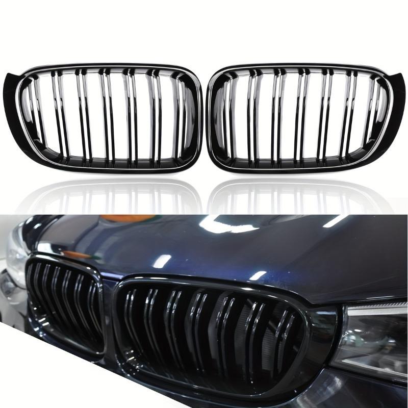 1 Pair Front Bumper Racing Grille for BMW X3 X4 F25 F26 2014-2017 Car Double Line Sport Grill Glossy Black Cover