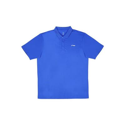 Polo de Manga Curta Bordado com Logotipo de Cor Sólida Masculino tops Azul Dodger YPLT033-2