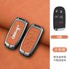 New Zinc Alloy Leather Car Key Case Cover For Jeep Grand Cherokee Compass Dodge Charger Chrysler 200 300 300C Auto Accessories AMN1