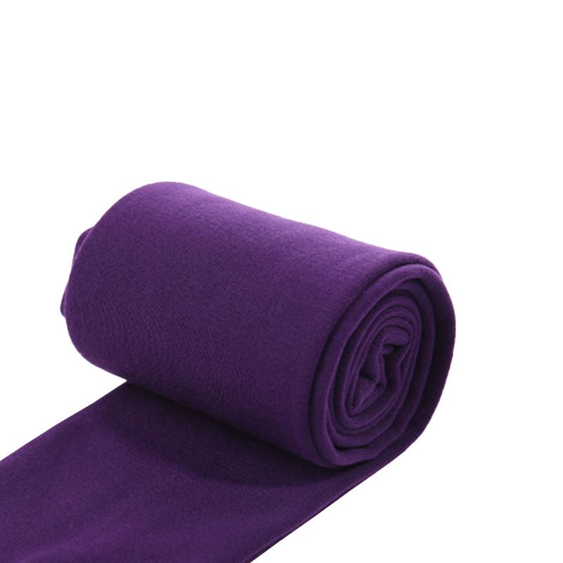 

1 пара женских термоколготок на всю стопу, теплые, однотонные, зимние, из полиэфирного волокна, с толстым флисовым подкладом, женские длинные брюки фиолетовый