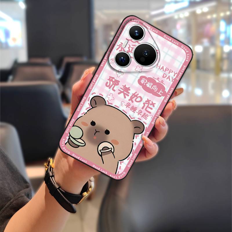 Full wrap Protective Phone Case For Huawei P70 Pro/Pura 70 Pro+ Back Cover TPU Waterproof Cartoon Couple Phone Pouch