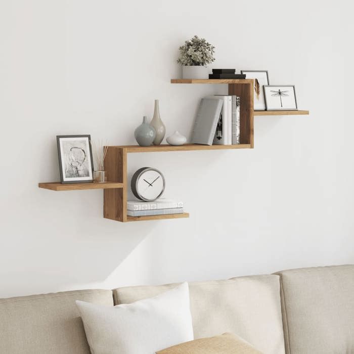VidaXL Wall Shelf Artisan Oak 104x15x49 Cm Engineered Wood 853208