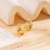 1 Pair Smooth Twisted Thread Croissant Huggie Earrings Unique Personalized Ear Accessories Suitable for Daily Casual