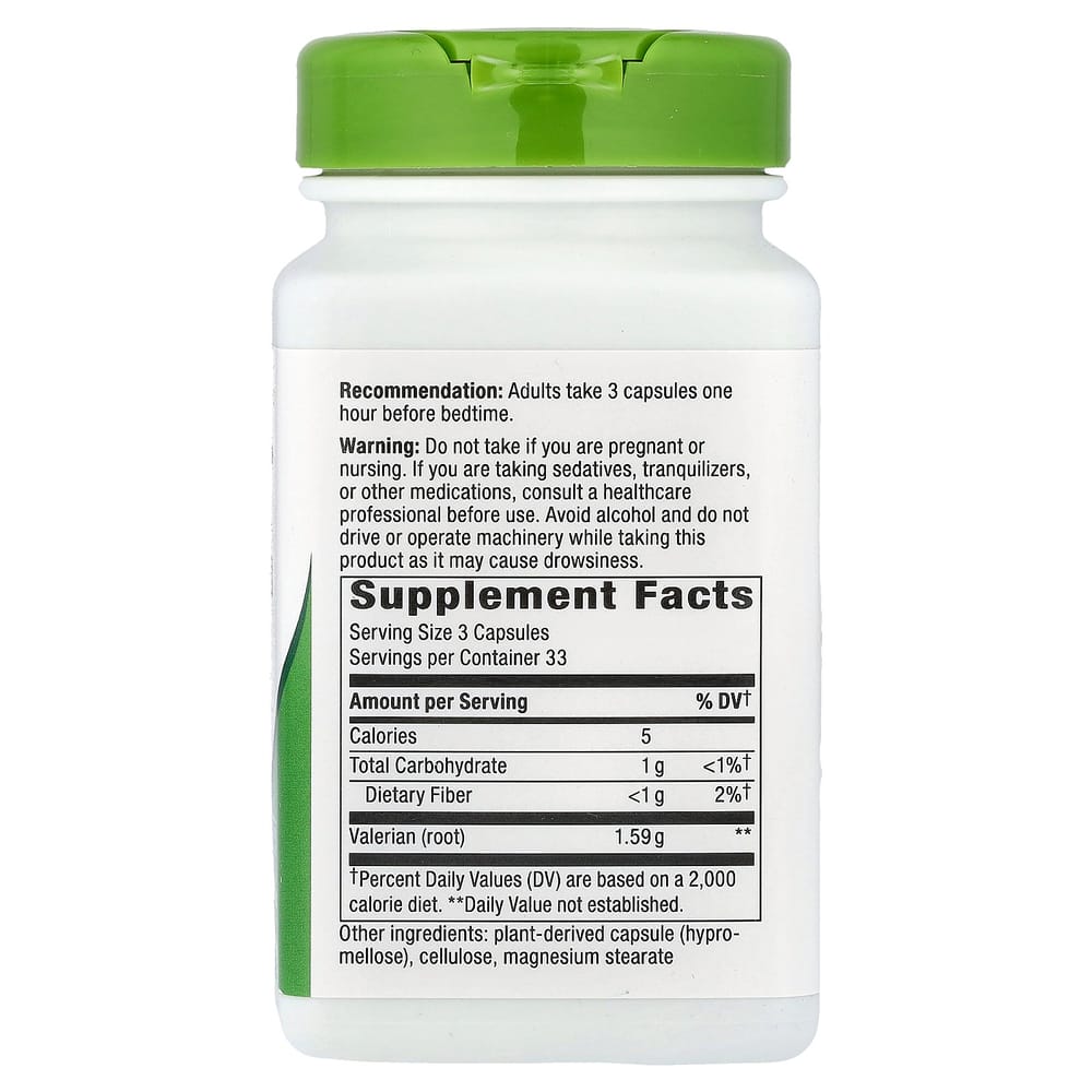 Nature's Way Baldrianwurzel 1590mg, 100 pflanzliche Kapseln (530 mg pro Kapsel)