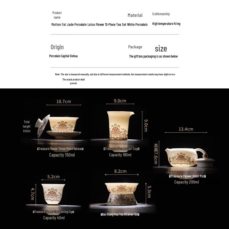 Dunhuang Auspicious Flower Ceramic Tea Set Gift Box