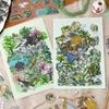 JIAMEI Kawaii 3D Kleines Haus Miniatur Szenen Aufkleber Lustige Vier Jahreszeiten Innenhof Landschaft Aufkleber DIY Hand Stapel Album