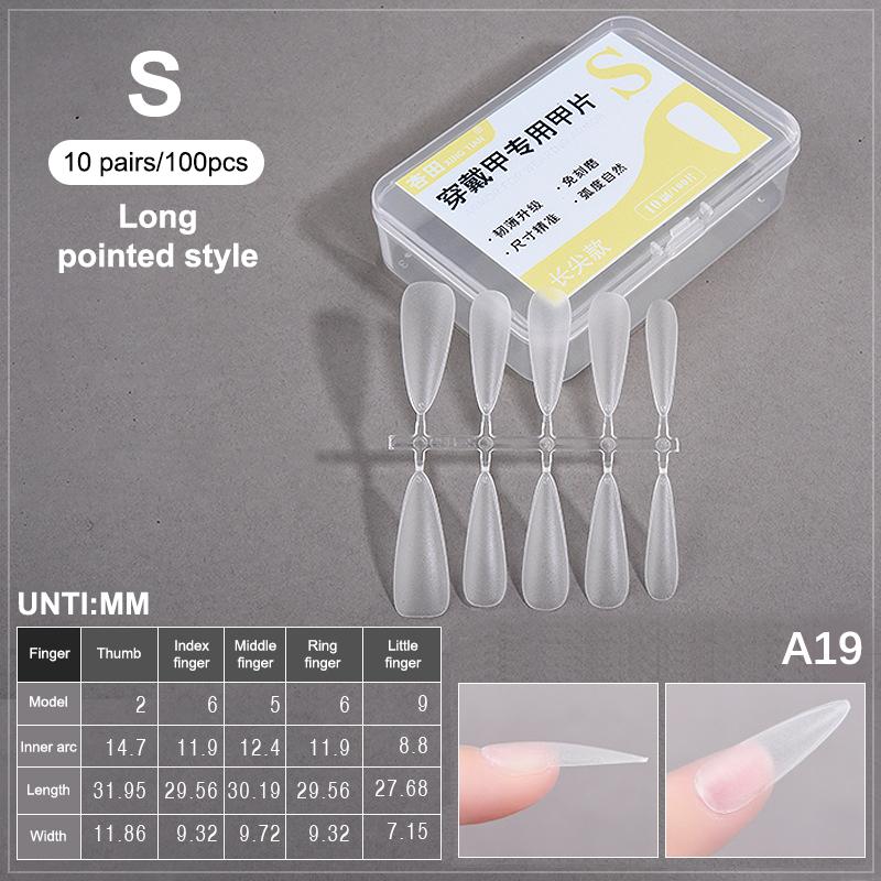 100PCS/Box Fake Nail Tips Medium Design Matte Finish False Nails Manicure Tool Extension Press On Nails