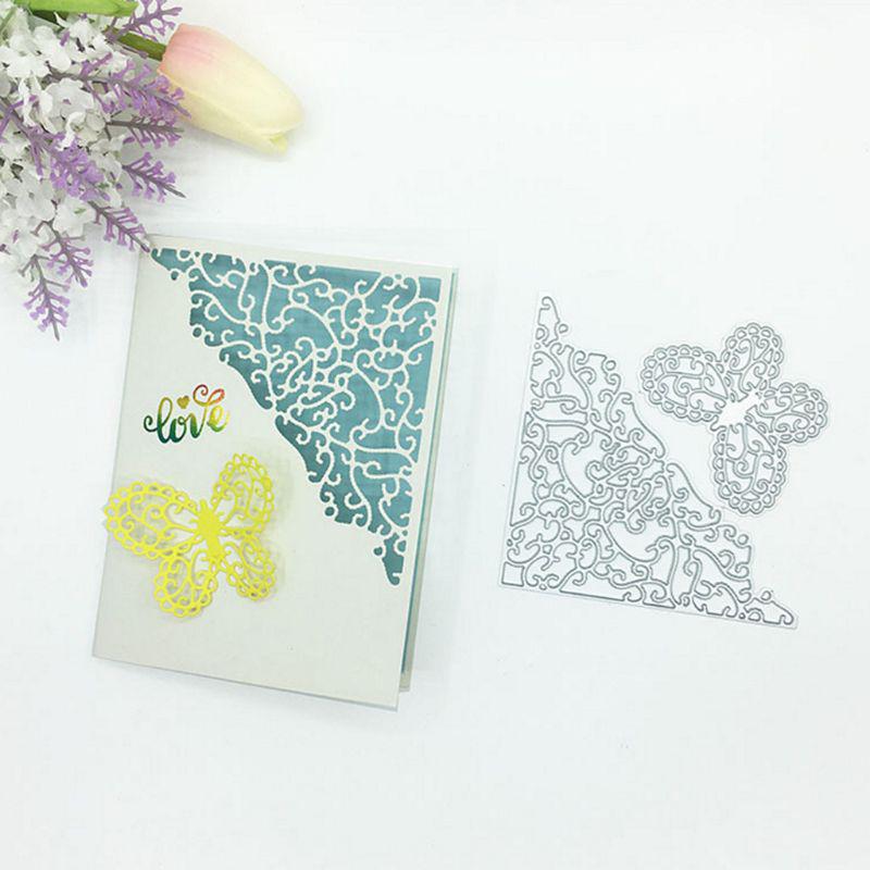 Buy Corner Butterfly Metal Cutting Dies Stencil DIY Scrapbooking Album ...