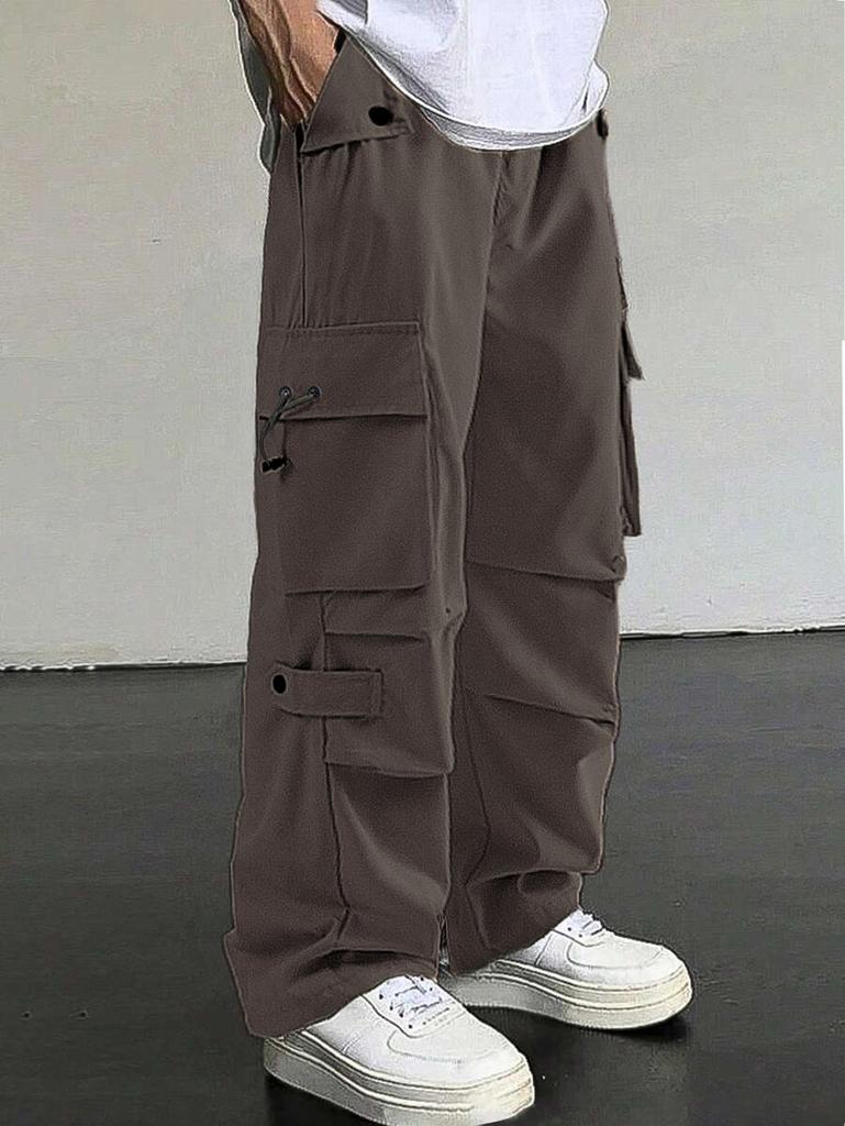 Amerikanische funktionelle Fallschirmjäger-Overalls Herren Herbst locker weiter gerader schnelltrocknender lässiger Hosen-Trend