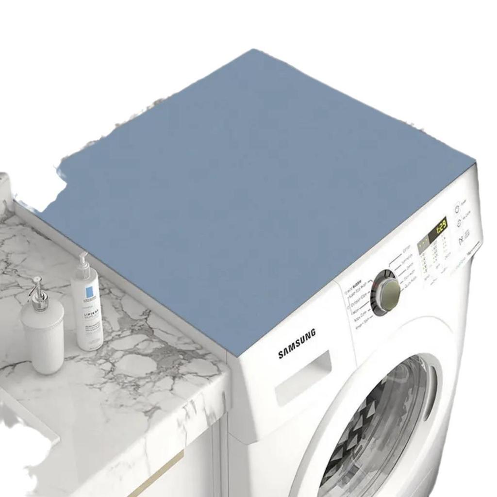 Solid Color Washing Machine and Refrigerator Dust Cover: Diatom Mud, Absorbent, Non-Slip, Dirt-Resistant Mat