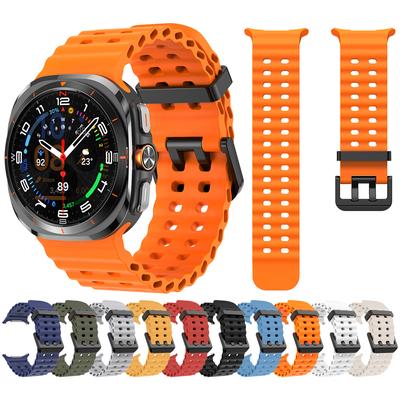 Marine Band für Samsung Galaxy Watch Ultra 47 mm Sport Silikonarmband für GalaxyWatch Ultra Armband Zubehör