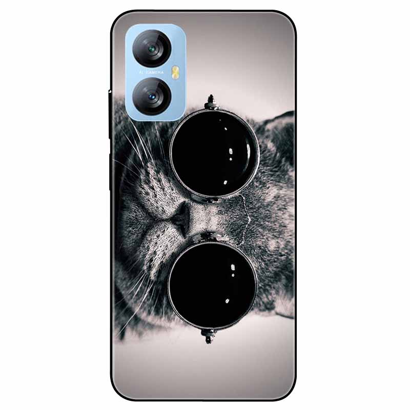 Für Blackview A52 Pro Hülle Handyhülle Stoßfeste Schwarz lackierte TPU Hülle für Blackview A52 Pro Silikon Weicher Bumper A52Pro Süß