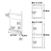 Yamazaki Sink Door Garbage Bag Holder White W24.7xD8.2xH35.8-60.9cm Tower 10767