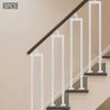 U-Shape Stair Balusters, 3-Pack White Staircase Spindles, 91.5cm Vertical Railing Posts, 21.5x6x91.5cm Interior Baluster Set