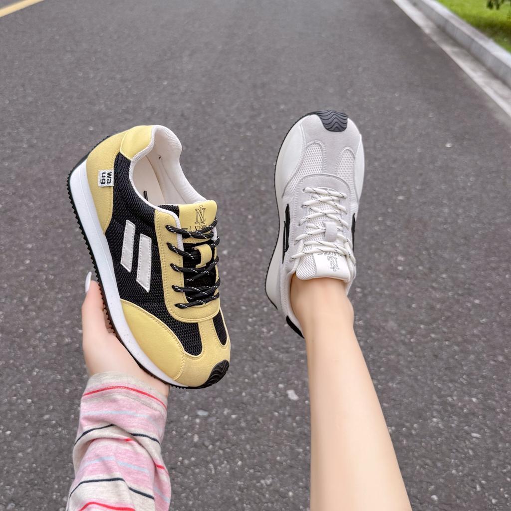 Breathable mesh German training shoes women's 2025 summer new versatile flat-bottomed casual sports shoes women's retro Forrest Gump shoes women