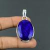 Blue Sapphire Pendant 925 Sterling Silver Pendant Blue Sapphire Gemstone Jewelry