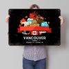 Vancouver City Map Printed Poster Customized Retro Wall Art Vintage Metal Tin Signs for Home Bedroom Decoration Gaming House