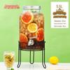 Glass Beverage Dispenser with Faucet and Stand