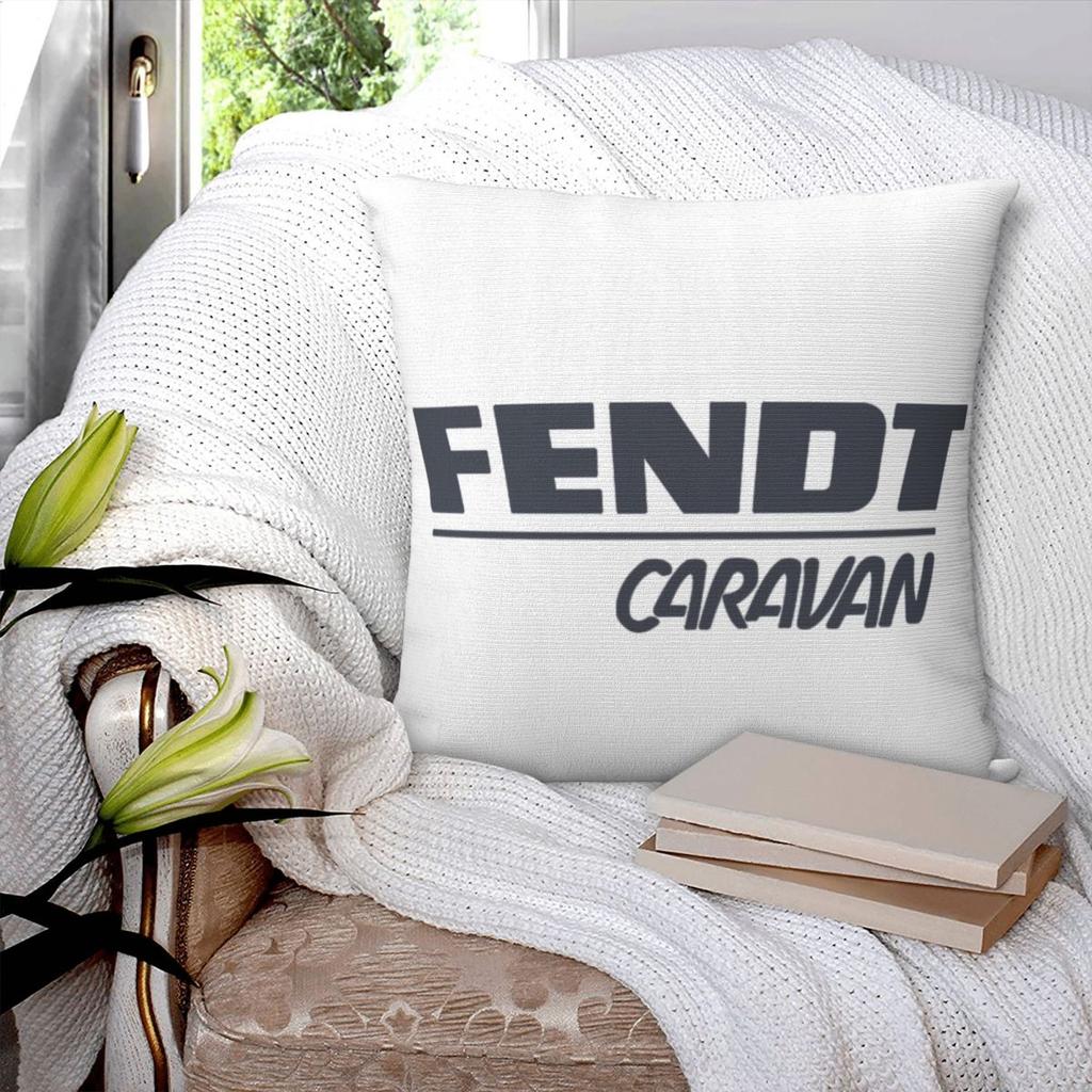 Fendt Wohnwagen Quadratischer Kissenbezug Kissenhülle Polyester Kissen Reißverschluss Dekorative Komfort-Zierkissen für Zuhause Sofa