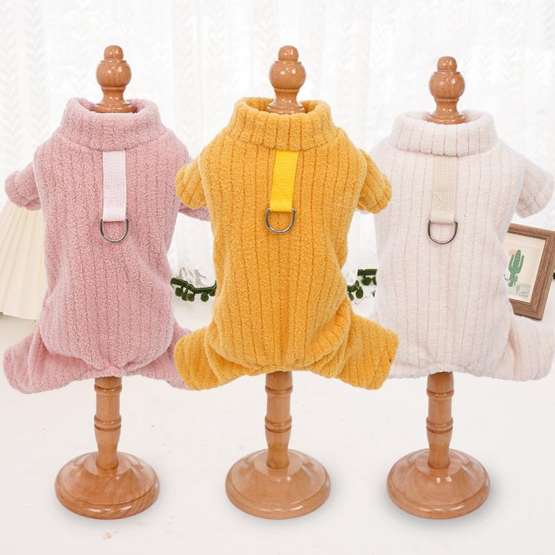 

Thickened Warm Dog Clothes Winter Fleece Four Legs Pet Apparel Universal Sizing Cat Dog Wear Thermal Cold Weather Protection XXL жовтий