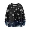 Women's Fashion Casual Long Sleeve Christmas Printed Round Neck Knitted Top
