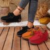 Women Fashion Casual Shoes Ladies Spring Autumn New Round Toe Lace-up Sneakers Wedges Thick Sole Women's Vulcanize Shoes