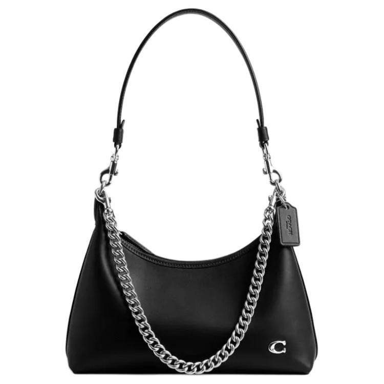 COACH Juliet Cow Leather Handbag Medium Women's Black CW640-LHBLK