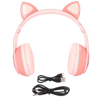 Cat Ear Gaming Headset Bluetooth-Unterstützung Kleine Speicherkarte LINEIN-Modus Gaming-Kopfhörer mit LED