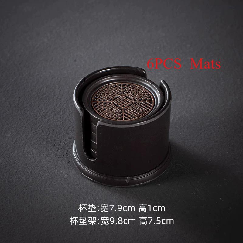 Kung Fu Tea Coaster Heat Insulation Chinese Style Anti-scalding Tea Holder Household Storage Tea Cup Holder Mat Tray Accessories