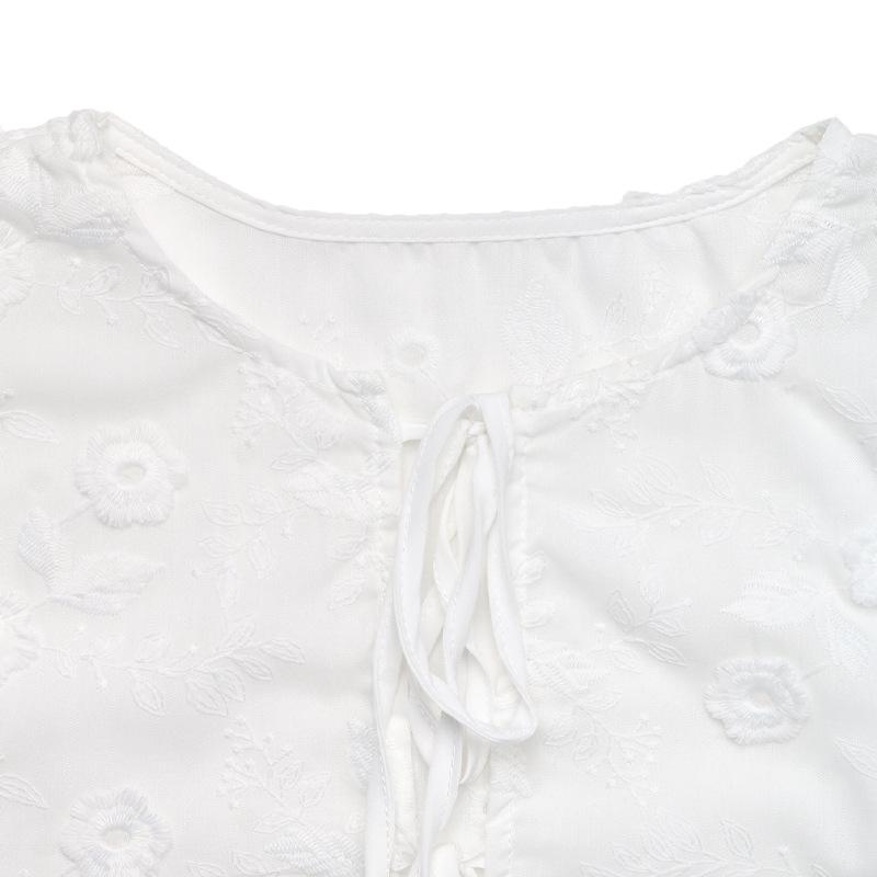 VEZFAA Damenmode, lässig, Sommer, Frühling, einfarbig, bedruckt, kurzärmelig, O-Ausschnitt, Blusen und Hemden