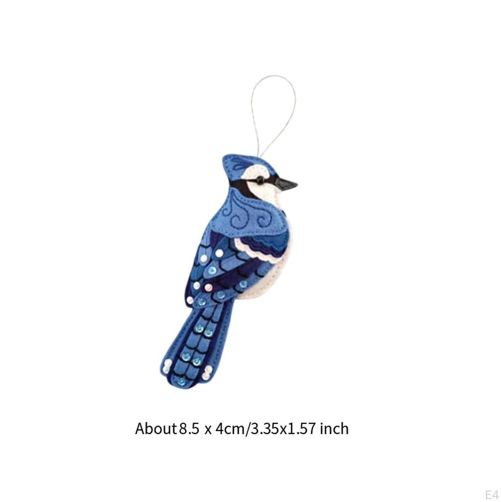 Felt Bird Decoration for Tree and Festive Home Use