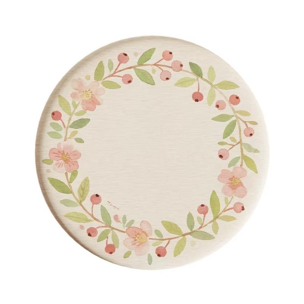 Round Diatom Coaster Flower Heat Resistant Pads Table Decoration Cup Mat Gifts