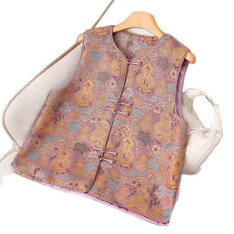 Elegant Retro Chinese-Style Women's Vest