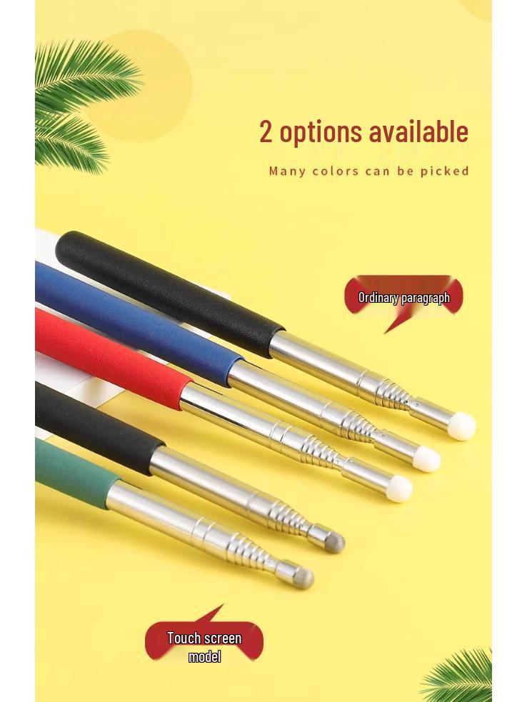 Teacher's Telescopic Touchscreen Pointer for Classroom Whiteboards and Multimedia