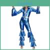M-xl Vintage 70er Disco Performance Kostüm Für Arabisches Cosplay Damen Bühnenoutfit Charaktere)