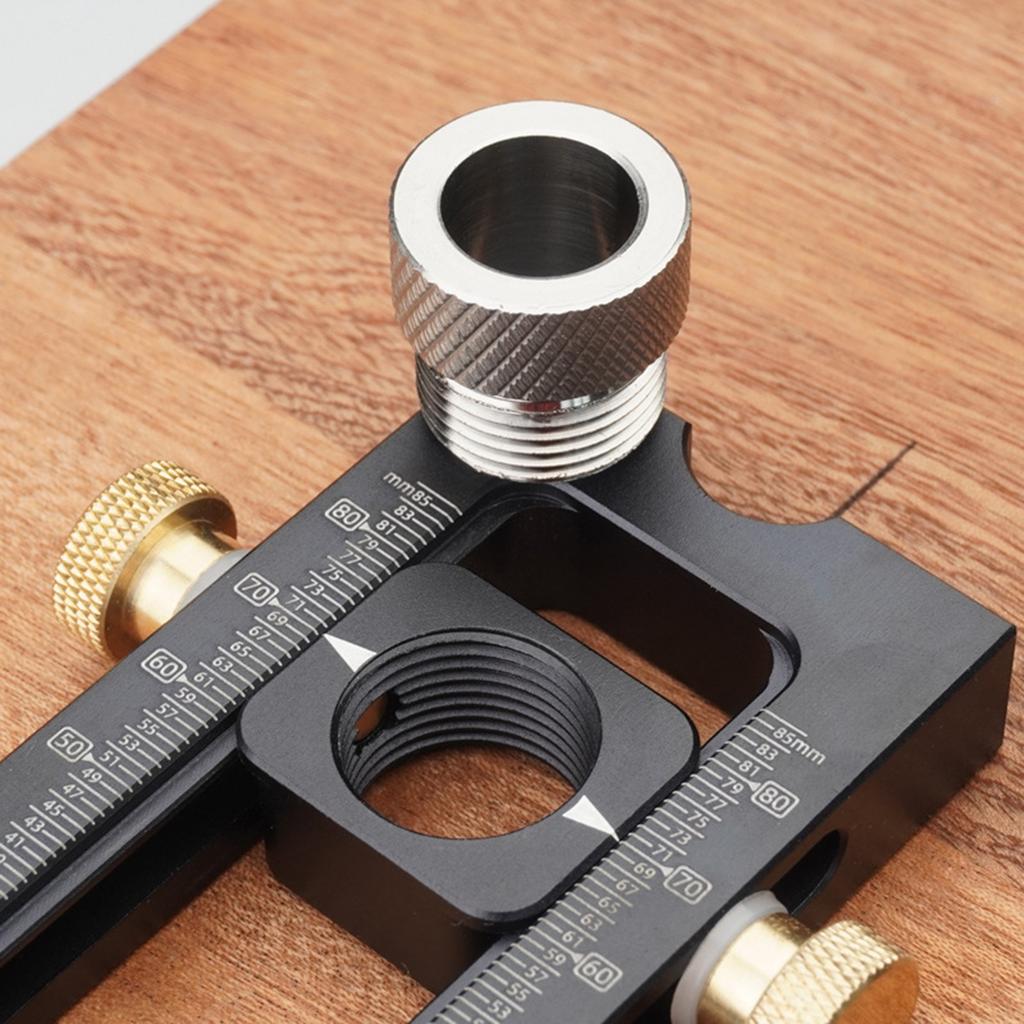 Woodworking Drill Guide Hole Puncher Locator 2 In 1 Doweling Jig For Furniture Connecting Installation Household